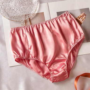2026 Sample Pure Silk French Cut Pantie Size S | Tea Rose| Mulberry Silk Pantie #38