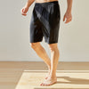 Black / Deep Navy Sueded Pure Mulberry Silk Men's Shorts | Mid Waist | 19 Momme Sueded Silk Charmeuse