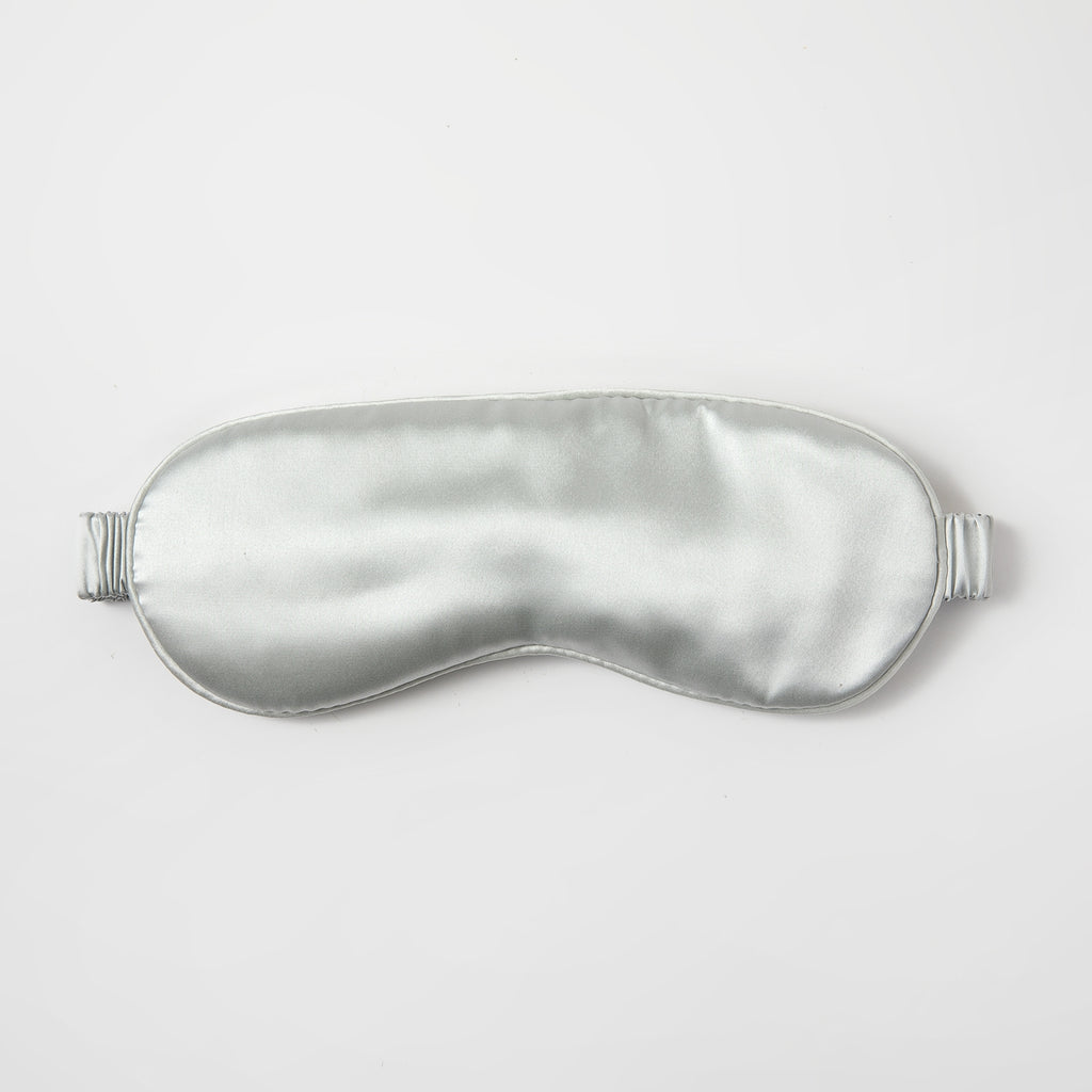 Silver Grey Pure Mulberry Silk Eye Mask | Kid Size | Silk Fibre Filling | 22 Momme | Float Collection