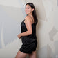 Custom Made Pure Mulberry Silk Straight Edge Shorts | High-Waisted | 19 Momme | Soar Collection