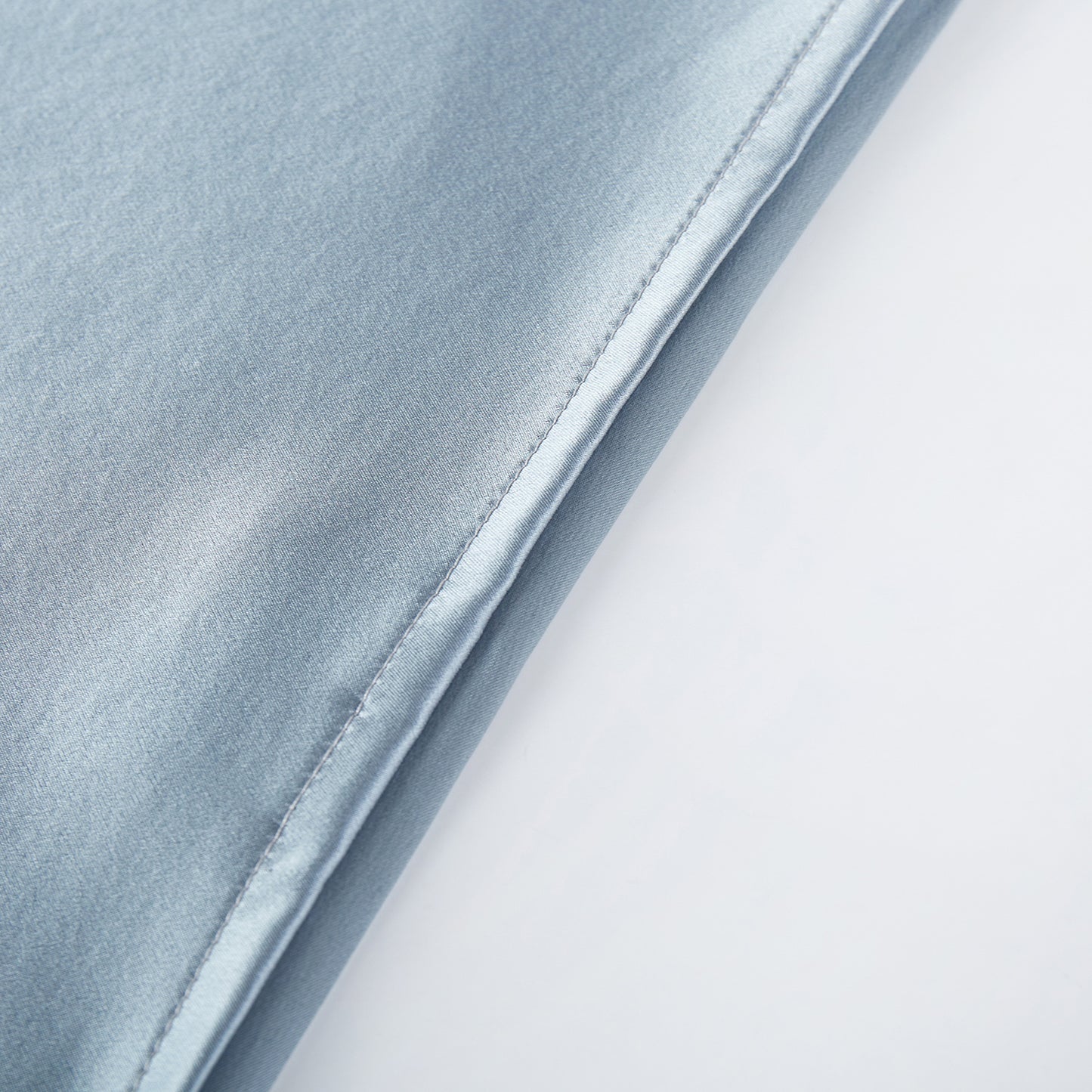 Stormy Blue Luxury Pure Mulberry Silk Pillowcase | Queen | 32 Momme | Envelope & Zipper | Drape Collection