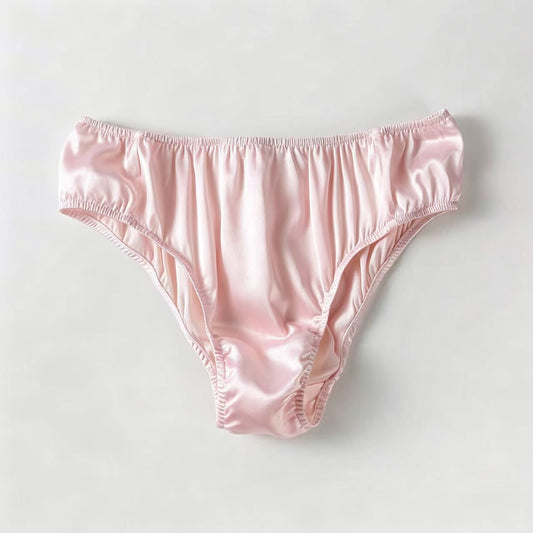 2026 Sample Pure Silk Bikini Size S | Ballet Pink | Mulberry Silk Pantie #15
