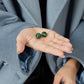 Pure Silk Brocade Earrings | Emerald Eyes | Stud Earrings | Shine Collection