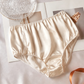 2026 Sample Pure Silk French Cut Pantie Size M | Cream| Mulberry Silk Pantie #04