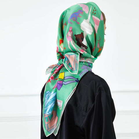 Large square clearance silk scarves
