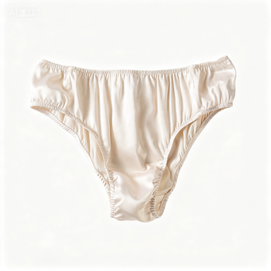 2026 Sample Pure Silk Bikini Size S | Cream | Mulberry Silk Pantie #86