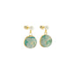 Pure Silk Brocade Earrings with Freshwater Pearls | Minty Cats | Drop Earrings | Shine Collection