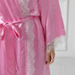 Custom Made Pure Silk and Lace | Robe Rosalie | Knee Length with Double Belts and Pockets | 19 Momme | Soar Collection