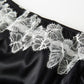 Butterfly Effect | Custom Pure Pure Silk Bikini Pantie | Mid Waist | Black and White Lace on Mulberry Silk | Brush Collection