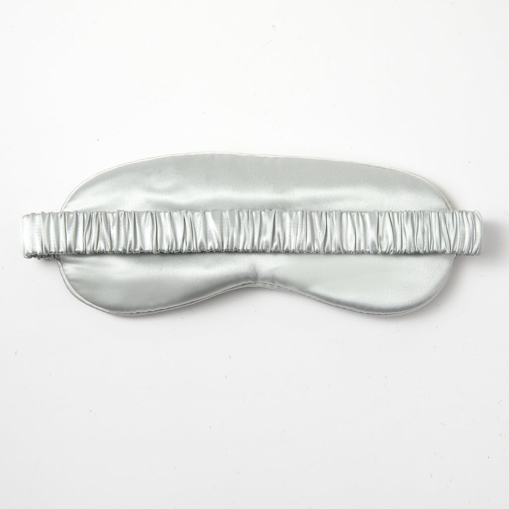 Silver Grey Pure Mulberry Silk Eye Mask | Kid Size | Silk Fibre Filling | 22 Momme | Float Collection