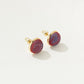 Pure Silk Brocade Earrings | Pheiffer Beach | Stud Earrings | Shine Collection