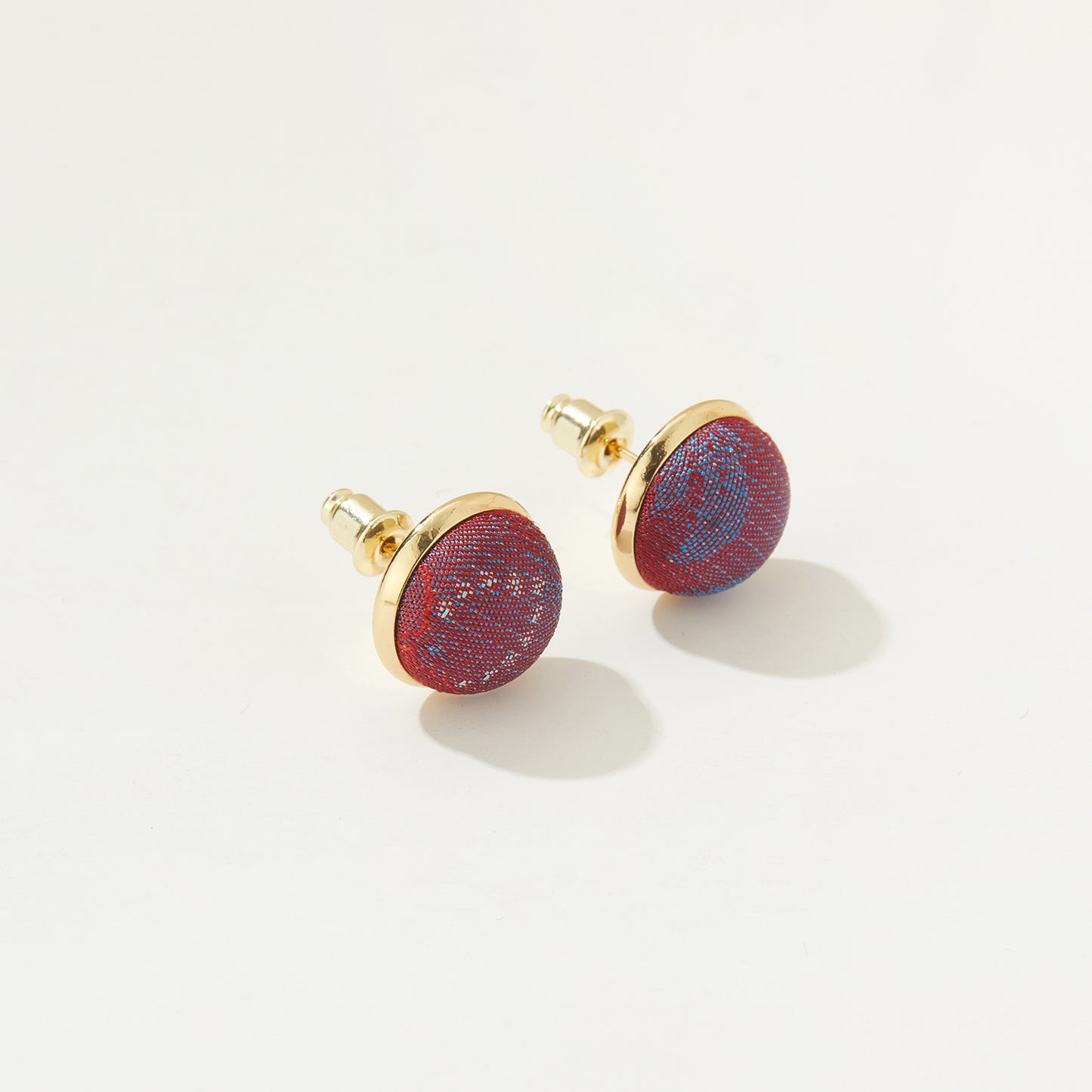 Pure Silk Brocade Earrings | Pheiffer Beach | Stud Earrings | Shine Collection