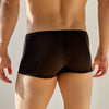 Black Knitted Silk Men's Trunks | Mid Rise | Shimmer Collection