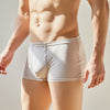 Silver Grey Knitted Silk Men's Trunks | Mid Rise | Shimmer Collection