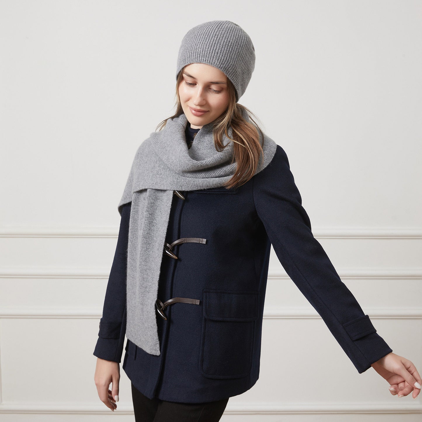 Mulberry Silk Lined Cashmere Beanie, Scarf or Set | Customized Knit Winter Hat for Men and Women