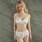 Five-Piece Silk Lingerie Set | Custom Body Suit, Cami, Bralettes and Two Panties | Angel Wings | Ivory Wedding Lingerie