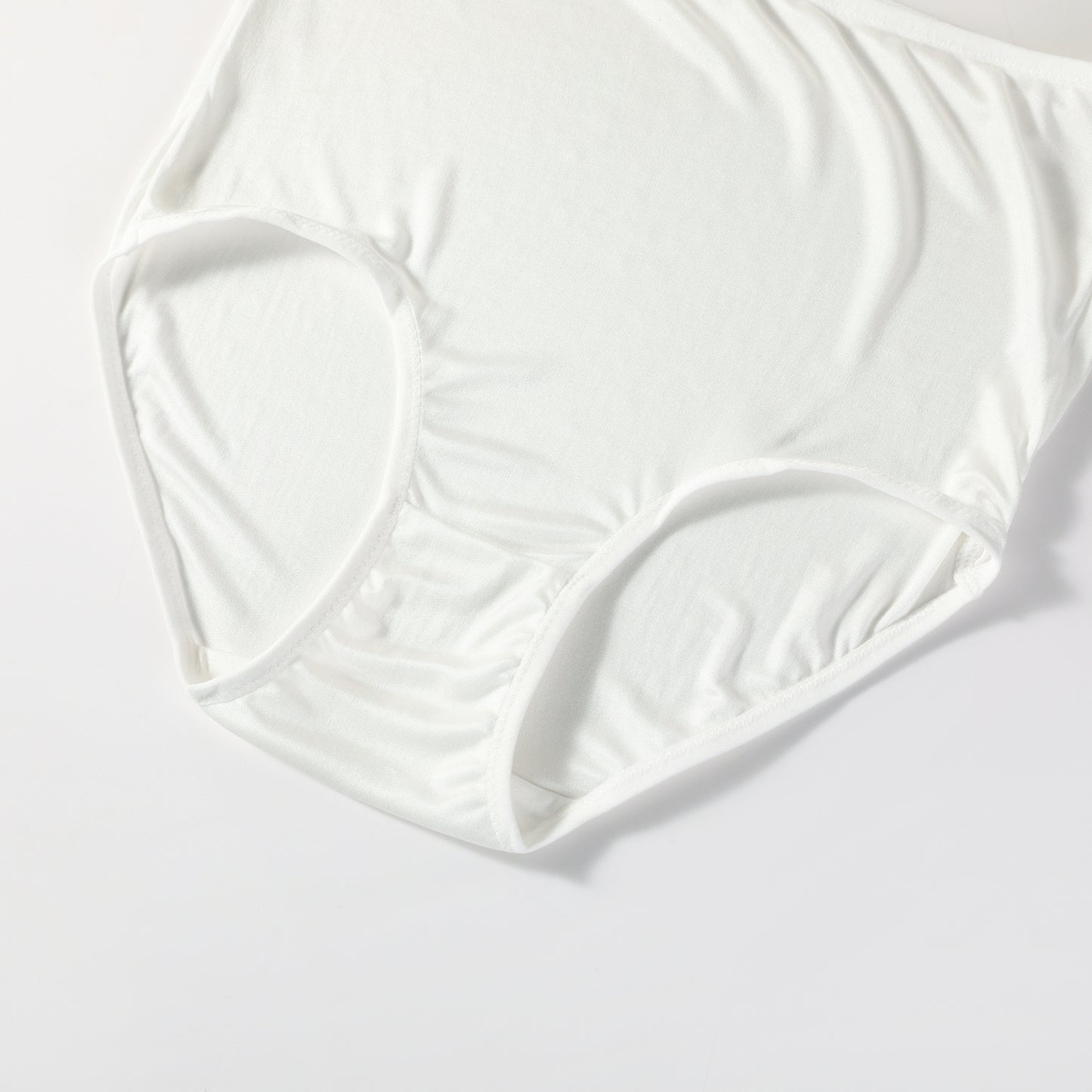 Knitted Silk High Rise French Cut Panties | White Cosmopolitan | Shimmer Collection