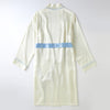 Cream Mulberry Silk Long Robe Size Small with Baby Blue Belt