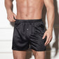 Black Pure Mulberry Silk Men's Boxers | Mid Rise with Button Closure | 19 Momme | Soar Collection
