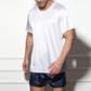 Custom Pure Mulberry Silk Men's T-Shirt | Henley Collar, Short Sleeve and Relaxed Fit | 19 Momme | Soar Collection