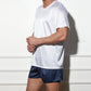 Custom Pure Mulberry Silk Men's T-Shirt | Henley Collar, Short Sleeve and Relaxed Fit | 19 Momme | Soar Collection