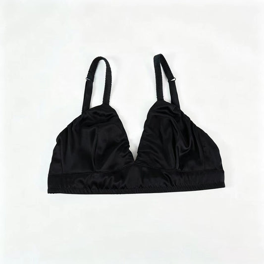 2026 Sample Pure Silk Bralettes 32B | Shallan Bras | No Padding No Wire | 19 Momme Silk Charmeuse #58