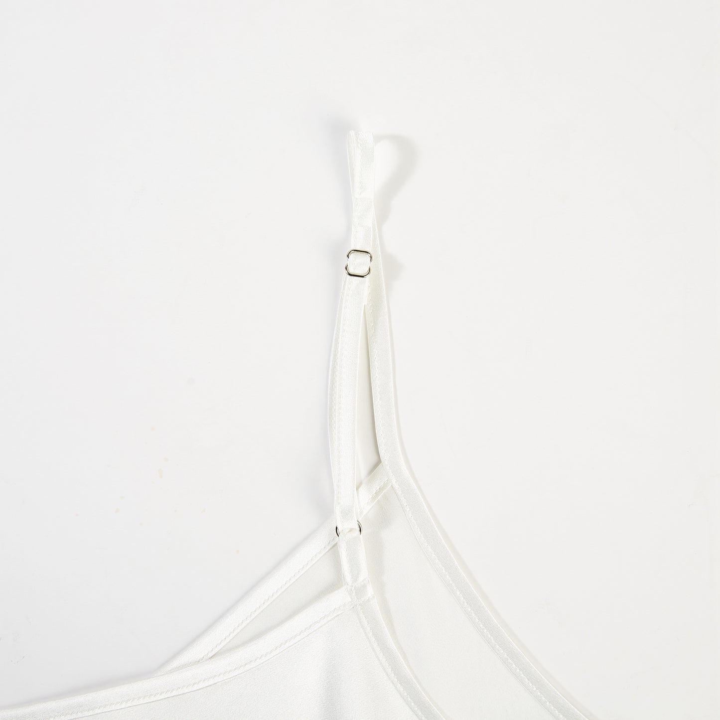 Pearl White Pure Mulberry Silk Camisole | Mid Waist Scallop Shorts | Lingerie Set | Spaghetti Strap Top | Bridesmaids Gift | Soar Collection
