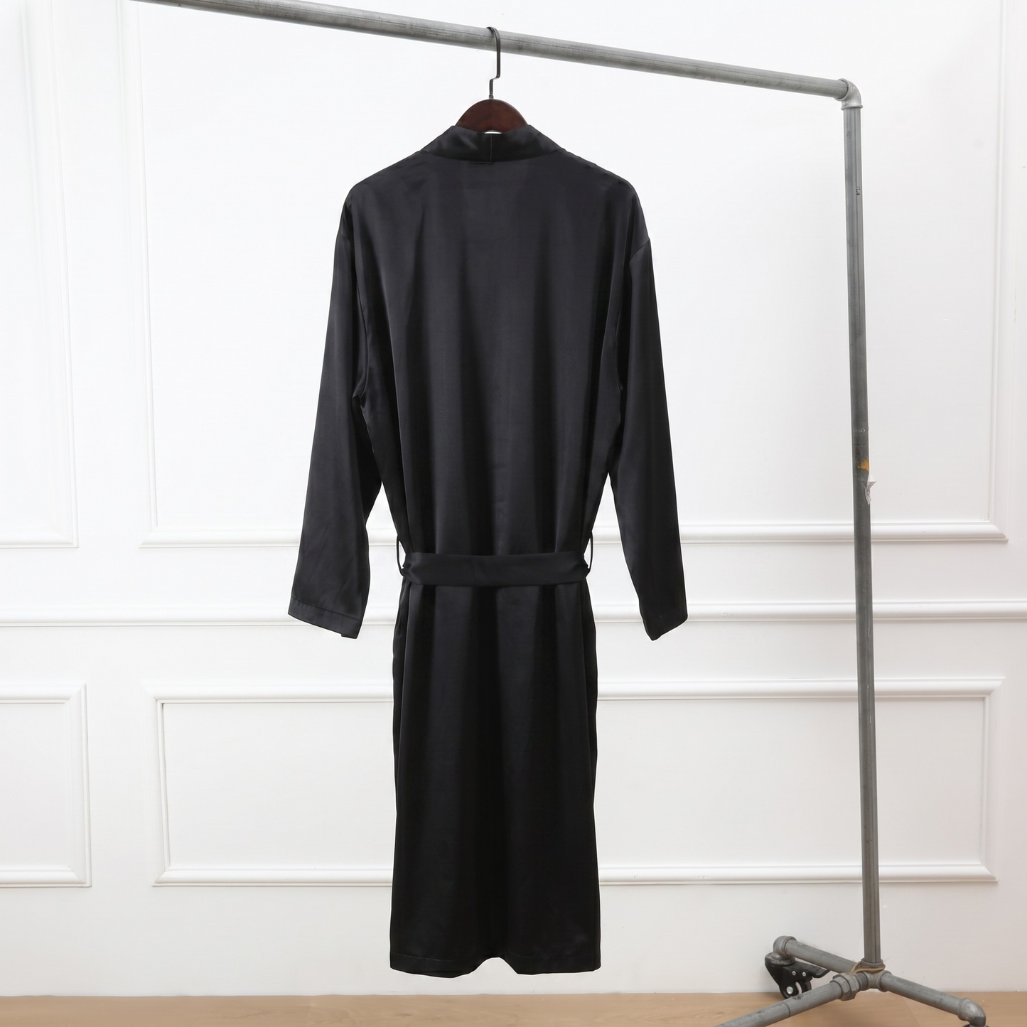 Custom Pure Mulberry Silk Men's Robe | Frederick | Long Sleeve with Pockets | 22 Momme | Float Collection