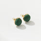 Pure Silk Brocade Earrings | Emerald Eyes | Stud Earrings | Shine Collection