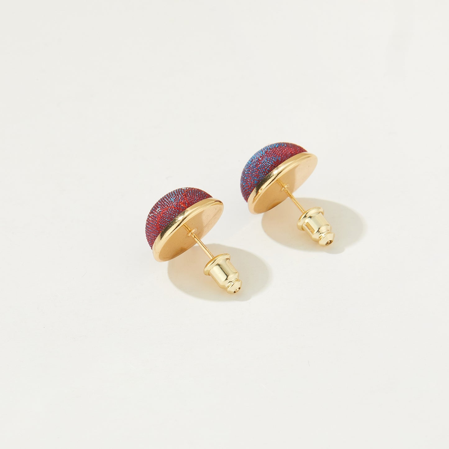 Pure Silk Brocade Earrings | Pheiffer Beach | Stud Earrings | Shine Collection