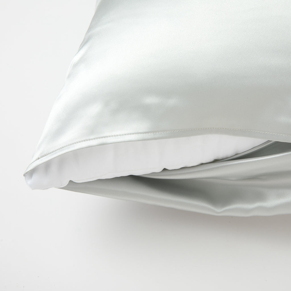 Silver Grey Pure Mulberry Silk Pillowcase | Kid Size | 22 Momme | Float Collection