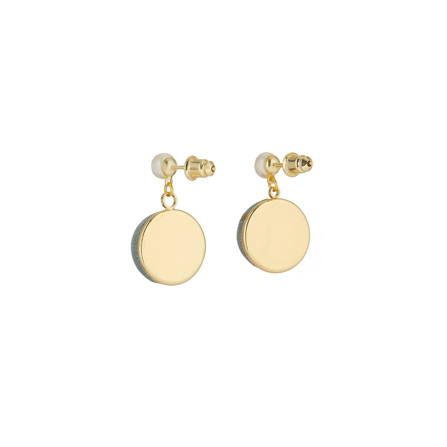 Pure Silk Brocade Earrings with Freshwater Pearls | Loquats and Mountain Bird | Drop Earrings | Shine Collection