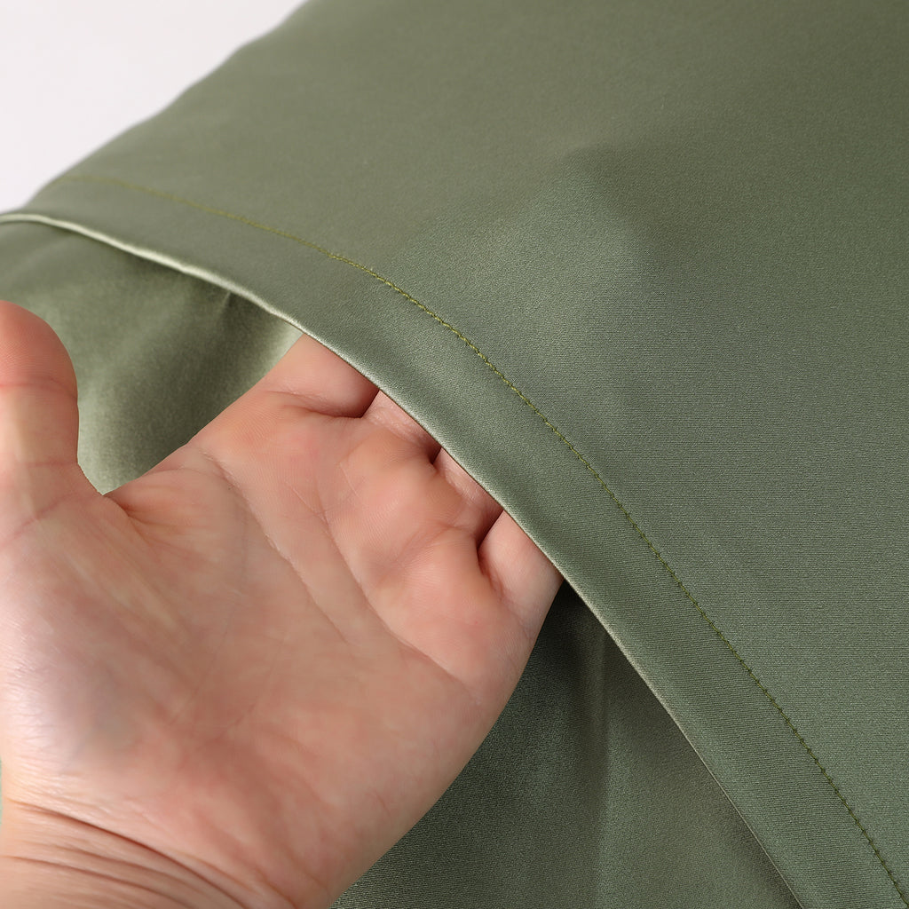 Sage Green Luxury Pure Mulberry Silk Pillowcase | Queen | 32 Momme | Drape Collection