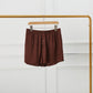 Deep Coffee Pure Mulberry Silk Men's Boxers | Mid Rise with Button Closure | 19 Momme | Soar Collection