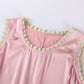 Custom Silk Lounge Dress Estelle | Vintage Inspired Round Neck Sleeveless Dress with Silk Belt