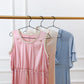 Custom Silk Lounge Dress Celeste | Vintage Inspired V Neck Dress with Layered Sleeves