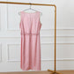 Custom Silk Lounge Dress Estelle | Vintage Inspired Round Neck Sleeveless Dress with Silk Belt
