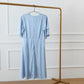 Custom Silk Lounge Dress Celeste | Vintage Inspired V Neck Dress with Layered Sleeves