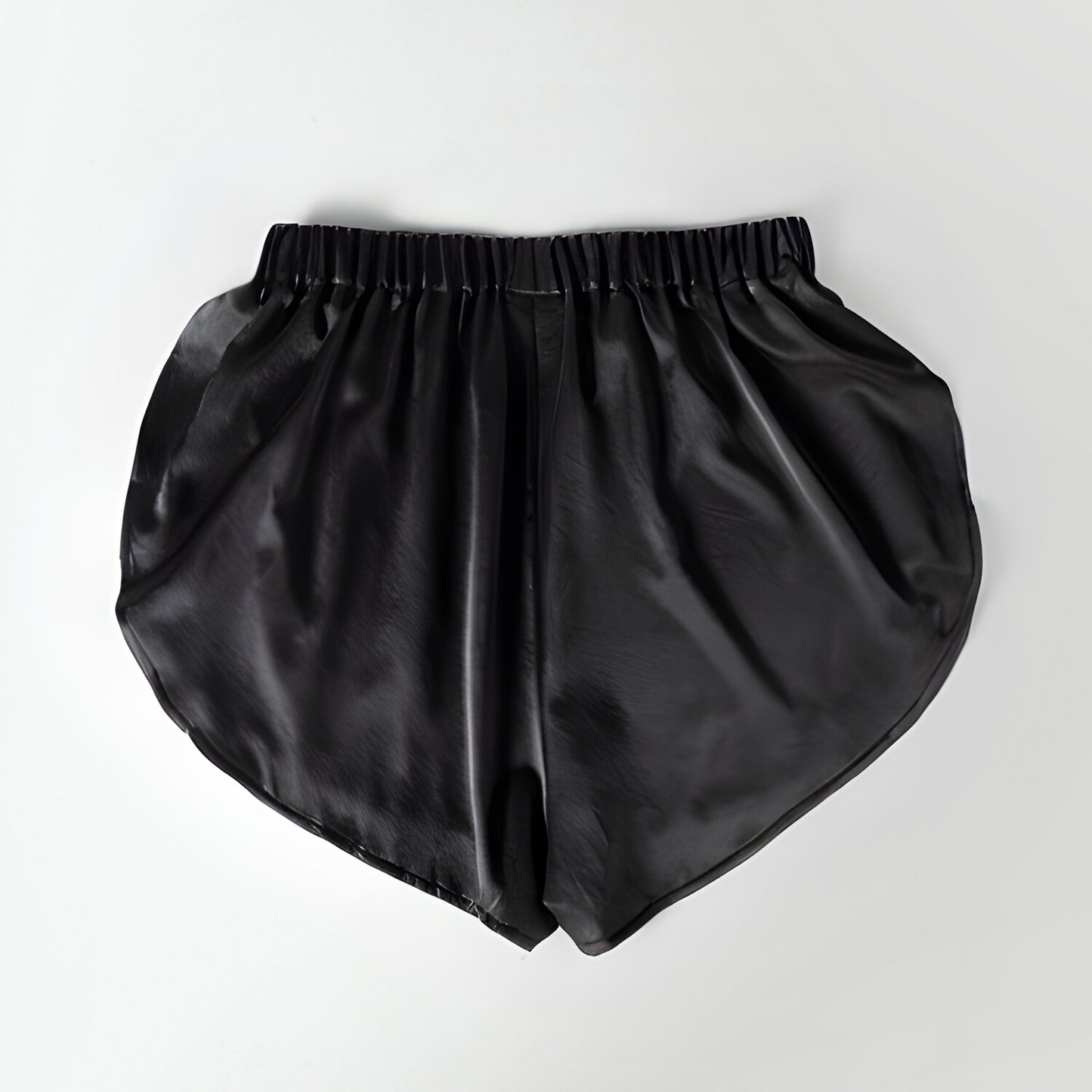 Black Pure Mulberry Silk Petal Camisole Top | Mid-Waist Shorts | Silk Charmeuse Lingerie | Bridesmaid Gift Pj Set | Soar Collection