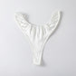 Pearl White Pure Mulberry Silk T-String Panties | Mid to High Waist | 22 Momme | Float Collection