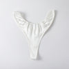 Pearl White Pure Mulberry Silk T-String Pantie | Mid to High Waist Thong | 22 Momme | Float Collection