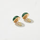Pure Silk Brocade Earrings | Emerald Eyes | Stud Earrings | Shine Collection