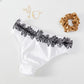 Butterfly Effect | Custom Pure Pure Silk Bikini Pantie | Mid Waist | Black and White Lace on Mulberry Silk | Brush Collection