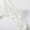 Pearl White Pure Mulberry Silk T-String Pantie | Mid to High Waist Thong | 22 Momme | Float Collection