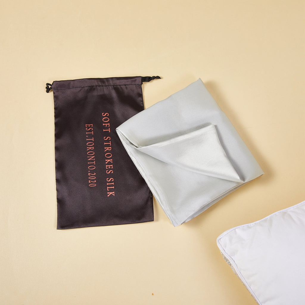 Pure Mulberry Silk Pillowcase, Eye Mask and Scrunchies Gift Set | Standard, Queen & King | 22 Momme | Float Collection