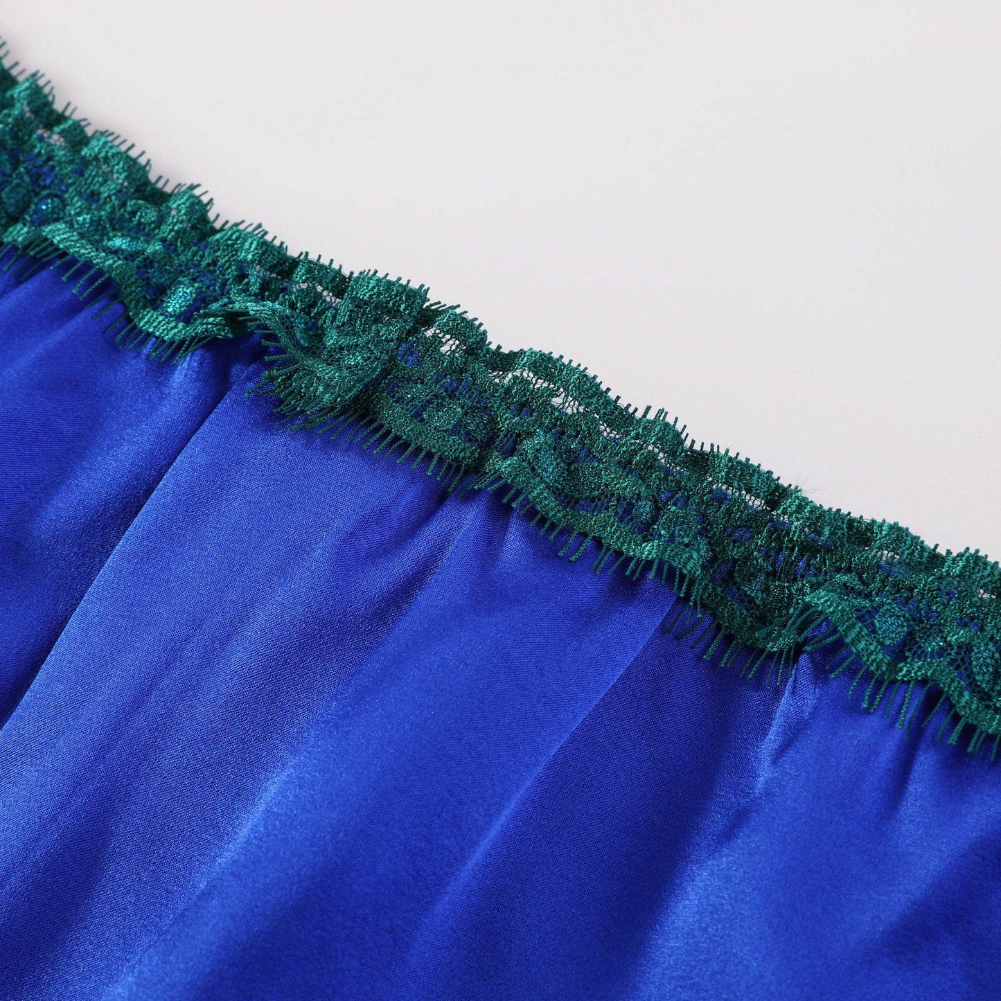 Blue Lagoon | Custom Pure Silk Brazilian Pantie | High Waist | Lace on Mulberry Silk | Bridal Lingerie | Brush Collection