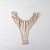 Champagne Pure Mulberry Silk T-String Pantie | Mid to High Waist Thong | 22 Momme | Float Collection