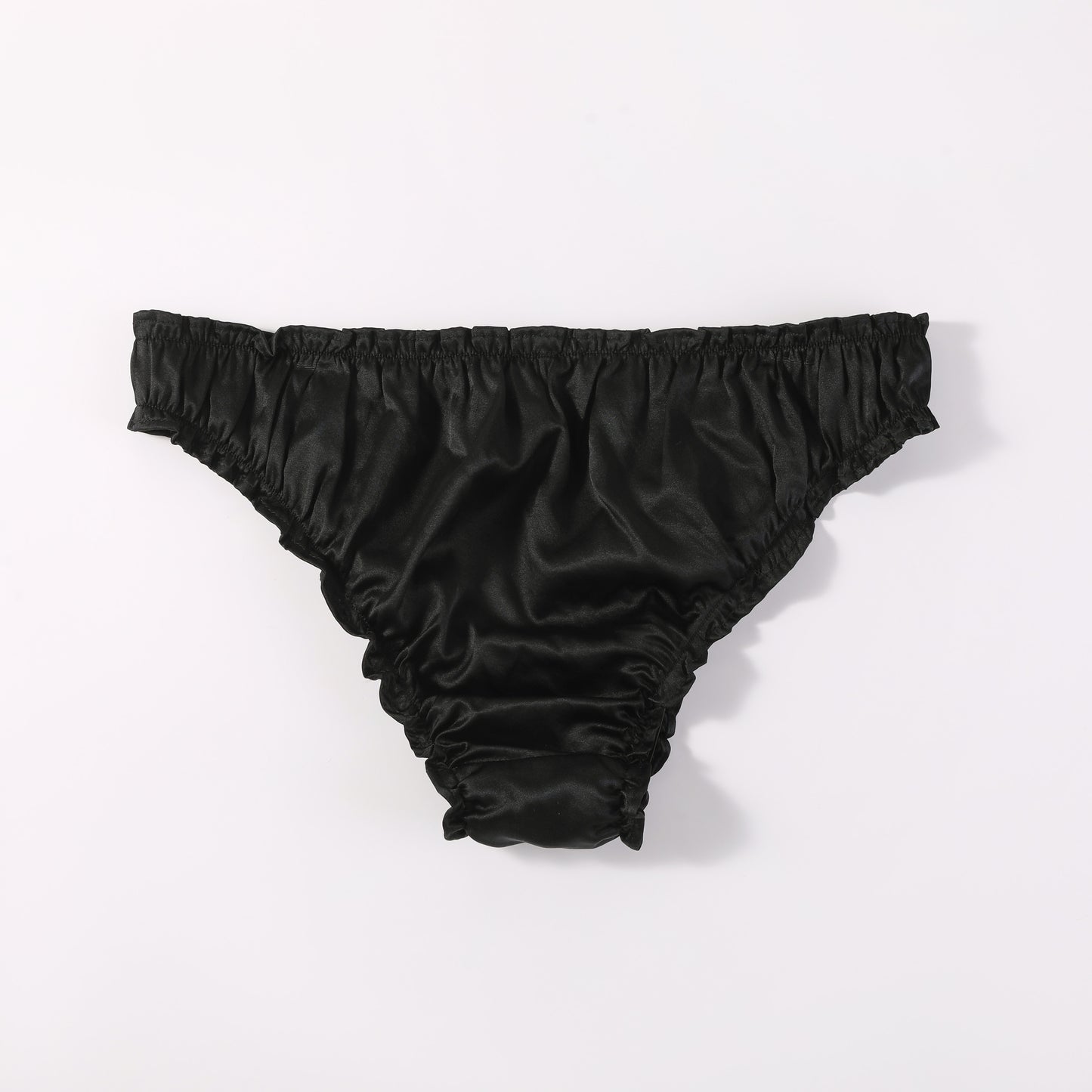 Sabrina | Custom Made Pure Mulberry Silk Bikini Panties | Mid Waist with Ruffles | 19 Momme | Float Collection