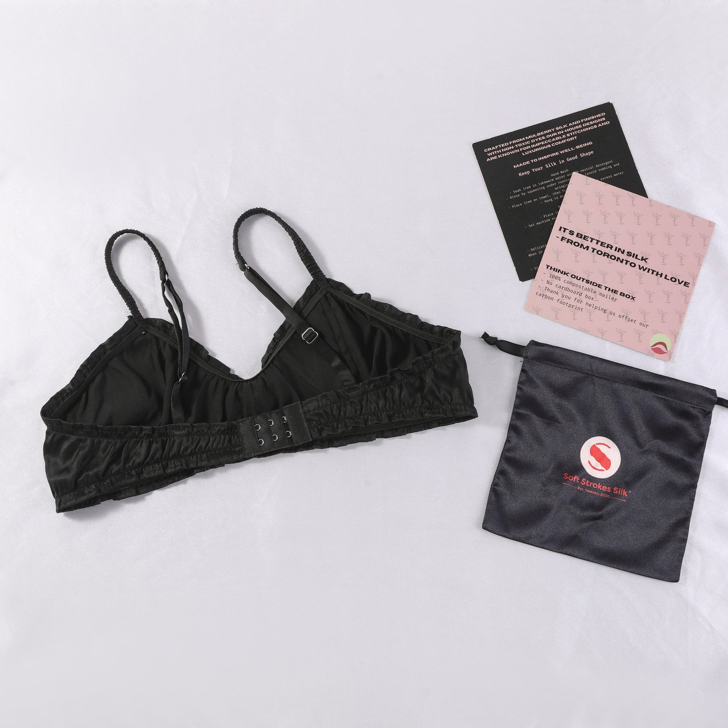 Custom Handmade Pure Silk Bralettes | Sabrina Bras | No Padding No Wire | 19 Momme Silk Charmeuse
