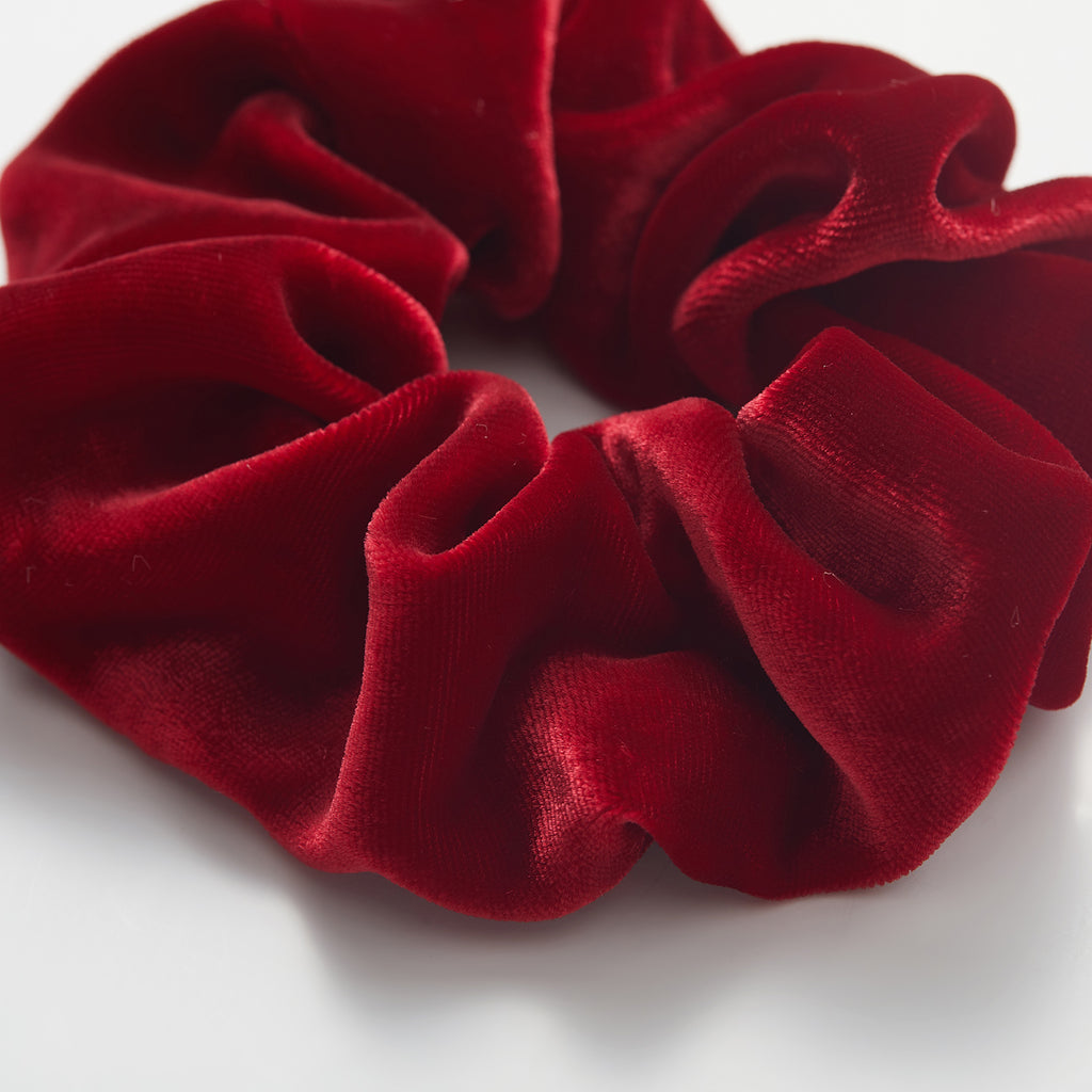Silk Velvet Handmade French Scrunchie | 2 Inch | Lipstick Collection